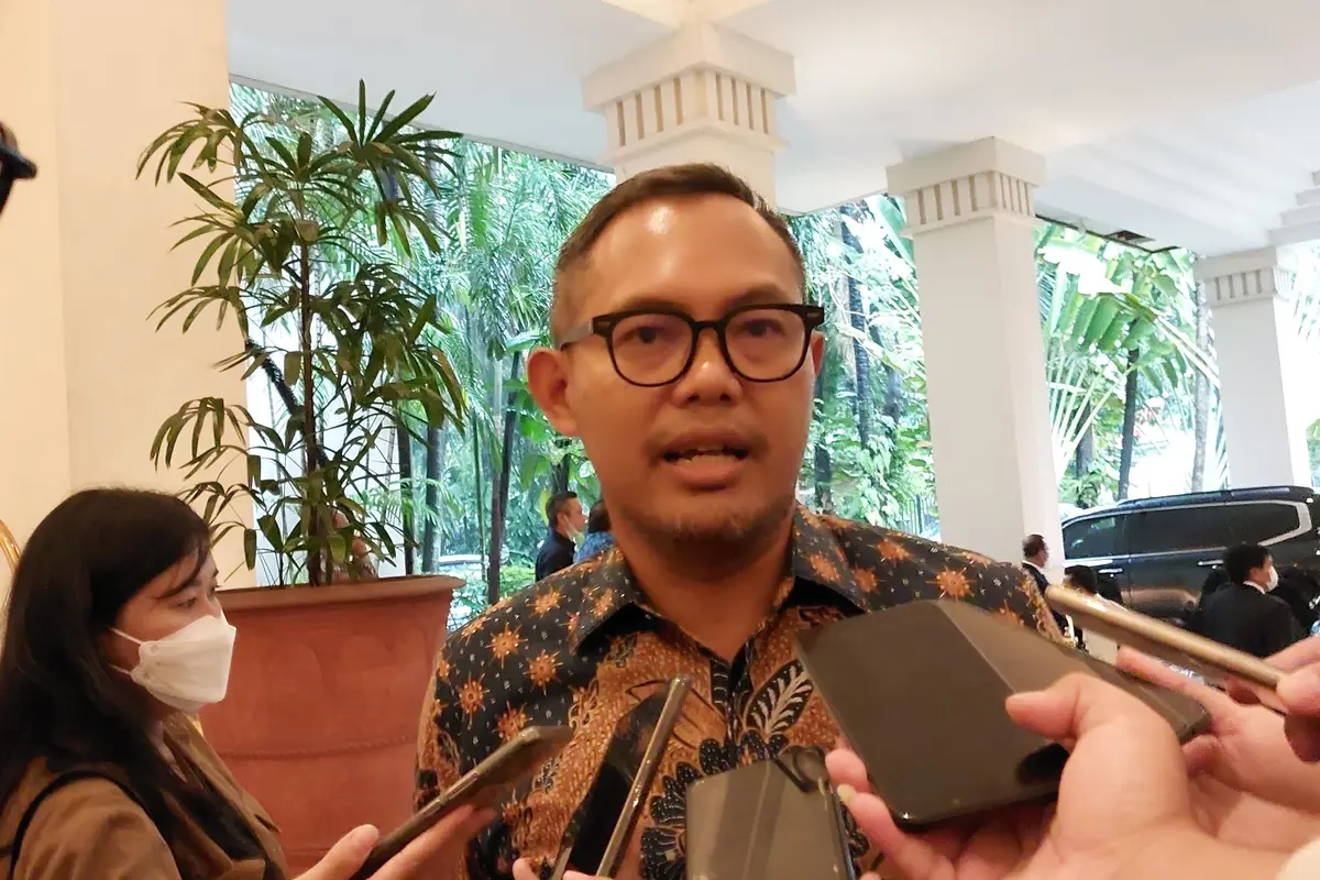 Juru Bicara Kementerian Koordinator bidang Kemaritiman dan Investasi Jodi Mahardi di Hotel Dharmawangsa, Jumat (7/10/2022).