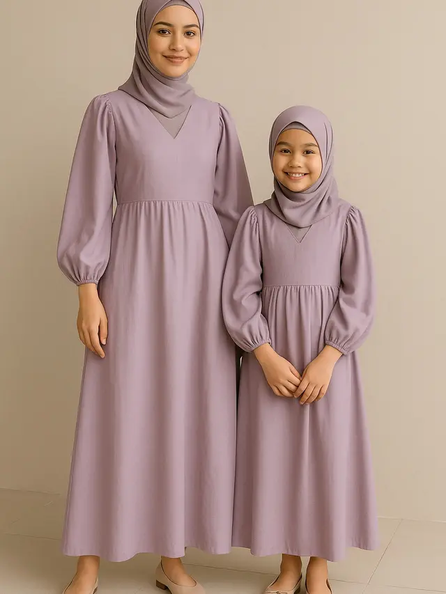Gamis V Neck yang Cocok untuk Berbagai Usia (Foto: ChatGPT)