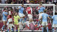Arsenal meraih kemenangan bersejarah atas Manchester City pada pekan ke-8 Liga Inggris 2023/2024 di Emirates Stadium, London, Minggu (9/10/2023). (AP/Kirsty Wigglesworth)