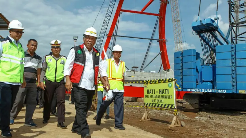 Pemerintah menargetkan Jembatan Kali Kuto bisa dilalui H-2 Lebaran. (Dok Kementerian PUPR)