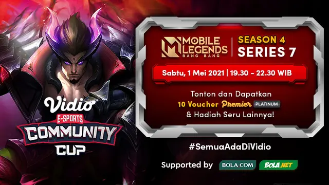 Live Streaming Vidio Community Cup Season 4 Mobile Legends Series 7 di Vidio