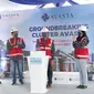 Acara peletakan batu pertama atau groundbreaking Cluster Avasta di kawasan kota mandiri Vasaka City. Kota mandiri ini dikembangkan oleh PT Waskita Karya (Persero) Tbk melalui cucu usaha PT Waskita Modern Realti. (Dok Waskita)