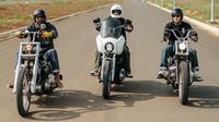 Saga Denim perkenalkan produk kolaborasi dengan Mika Motorcycles di Kustomfest 2022. (ist)