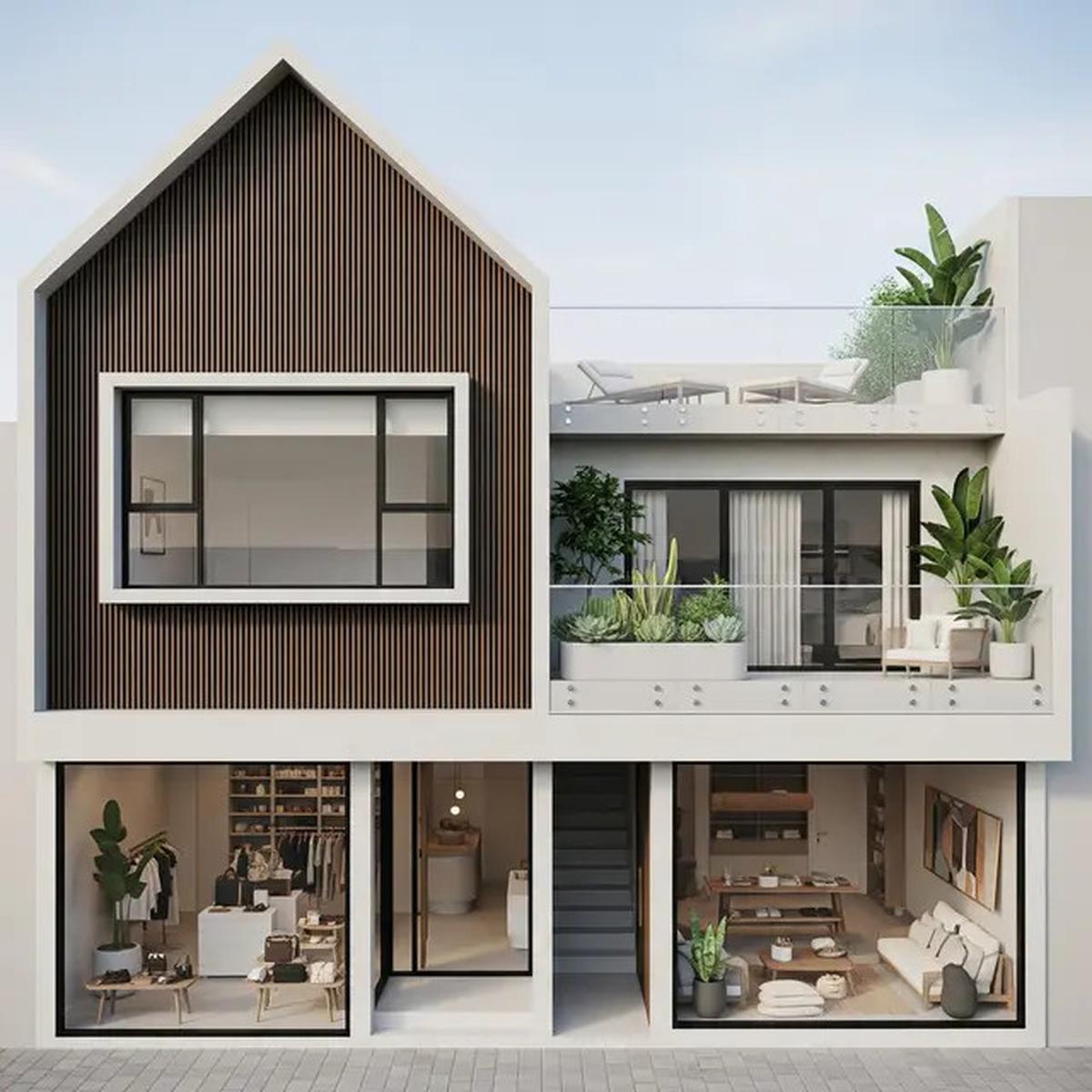 7 Desain Rumah Minimalis 2 Lantai dengan Toko di Bawah, Ekonomis dan Multifungsi