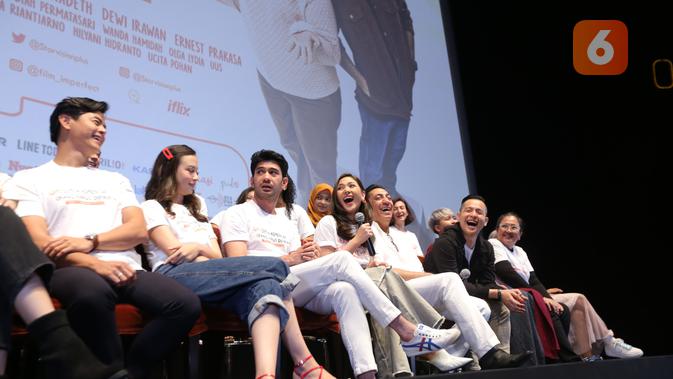 Prescon film Imperfect: Karir, Cinta & Timbangan, di Bioskop XXI Epicentrum Walk, Kuningan, Jakarta Selatan, Selasa (10/12/2019). (Daniel Kampua/Fimela.com)
