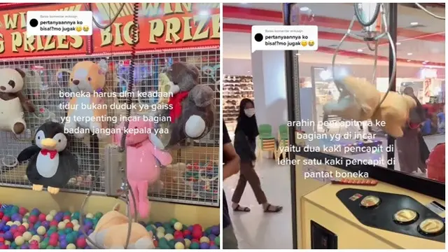 Dapat Banyak Boneka dengan Mudah dari Permainan Capit, Aksi Pria Ini Bikin Melongo