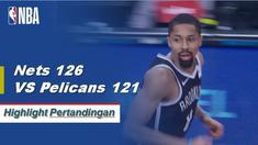 Anthony Davis menjatuhkan 34 poin dan meraih 26 rebound, tetapi D'Angelo Russell mencetak 22 poin dengan 13 assist untuk memimpin Brooklyn Nets atas New Orleans Pelicans, 126-121.