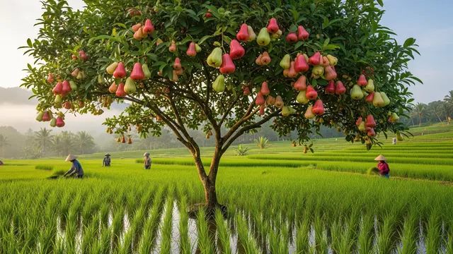 Buah Jambu di Sawah
