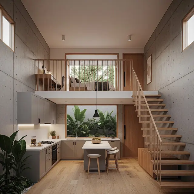 9 Desain Rumah Mezzanine Minimalis untuk Lahan 6x12, Maksimalkan Ruang Vertikal