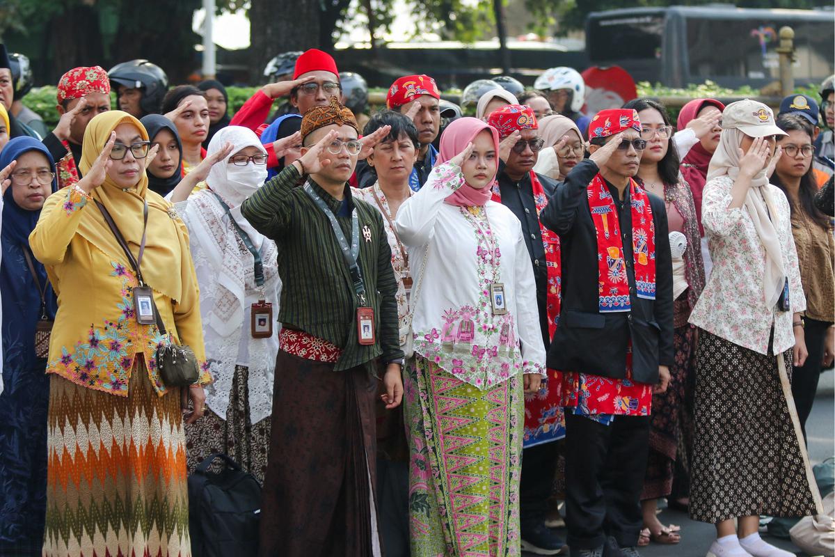 Upacara Sumpah Pemuda di Museum Sumpah Pemuda