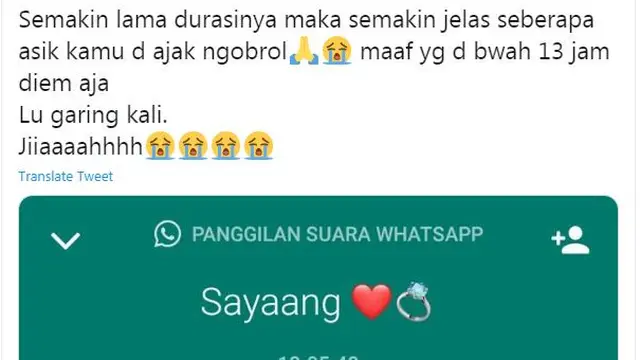 7 Potret Warganet Pamer Durasi Telepon Bareng Pasangan7 Potret Warganet Pamer Durasi Telepon Bareng Pasangan