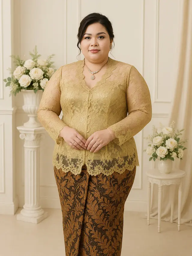 Model Kebaya Simpel Modern Tapi Mewah untuk Orang Gemuk