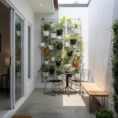 9 Desain Teras Minimalis dengan Kebun Sayur Vertikal, Maksimalkan Lahan Sempit