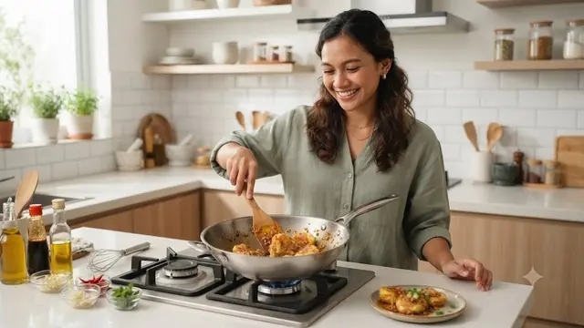 Membuat Resep Telur Crispy Saus Bawang Putih (AI Generated)