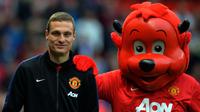 Nemanja Vidic. Bek tengah ini didatangkan dari Spartak Moscow dengan nilai 7 juta pound pada tengah musim 2005/2006. Total 8,5 musim bersama Manchester United, ia tampil dalam 300 laga dengan mencetak 21 gol. Ia dilepas gratis ke Inter Milan pada 2014 saat kontraknya berakhir. (Foto: AFP/Paul Ellis)