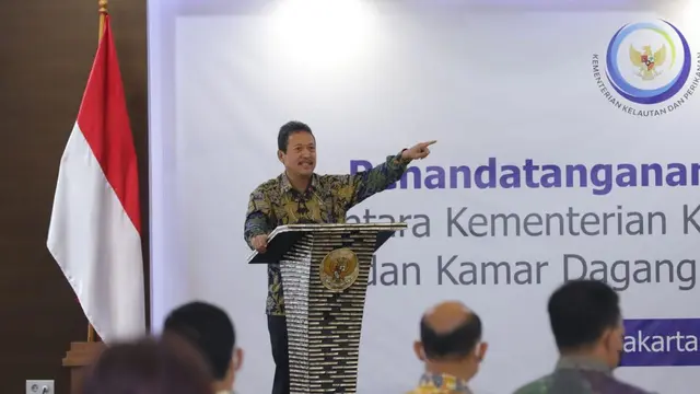 KKP menggandeng Kadin Indonesia guna meningkatkan investasi serta mendorong pertumbuhan usaha sektor kelautan dan perikanan berbasis ekonomi biru di Indonesia. (Dok KKP)