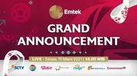 Acara Emtek's Grand Announcement akan menghadirkan kejutan istimewa bagi para penggemar olahraga di Indonesia, terutama dunia sepak bola.