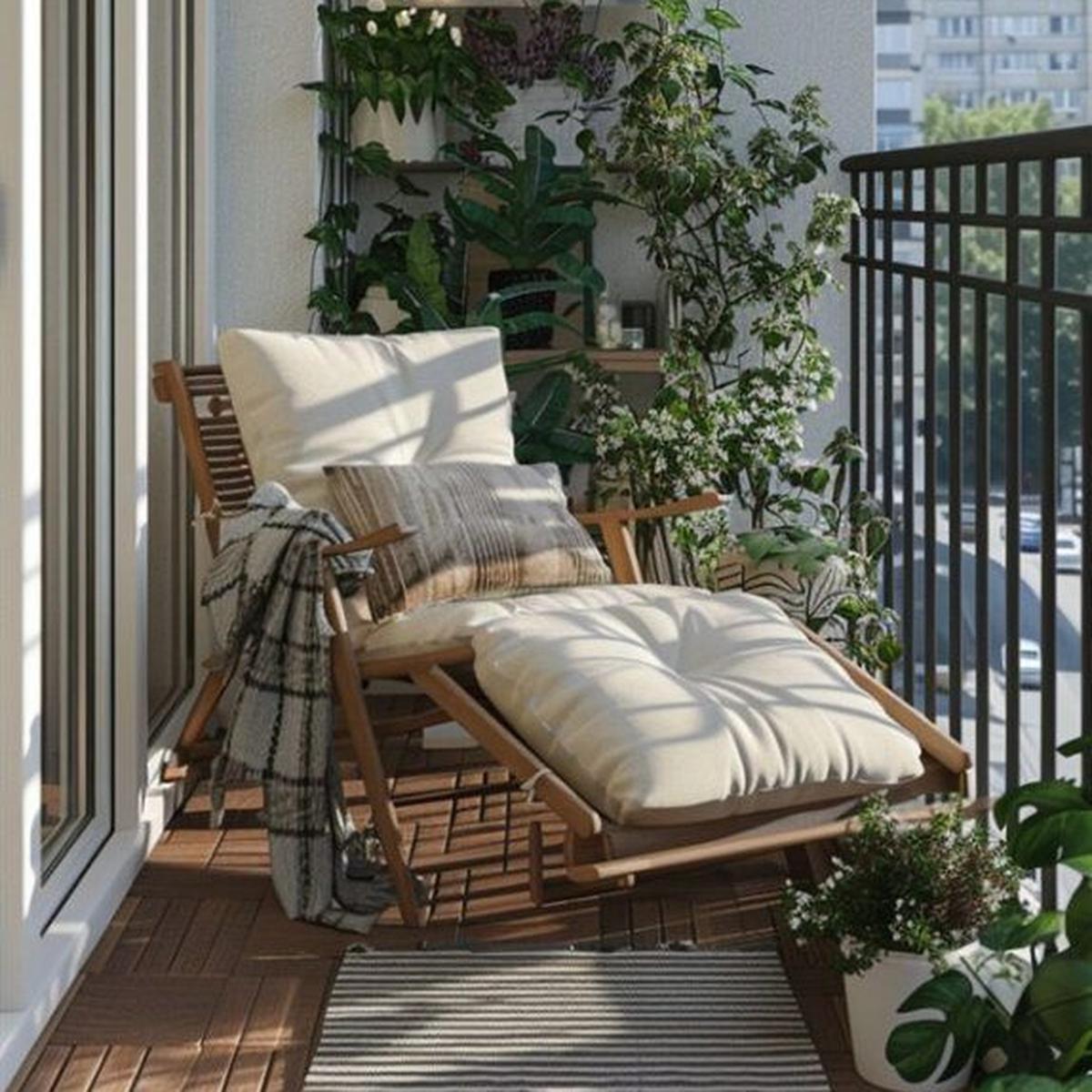 Ilustrasi Balkon Minimalis yang Mungil (&copy;Pinterest)