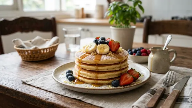 Cara Membuat Pancake 2 Bahan (Foto: Gemini AI)
