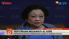 Selain pemanasan global, Megawati dan Al Gore juga membahas kondisi politik di Indonesia. 