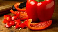 Paprika merah sayuran yang pedas