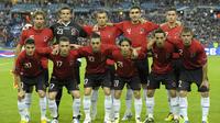 Timnas Albania (AFP/Bertrand Guay).