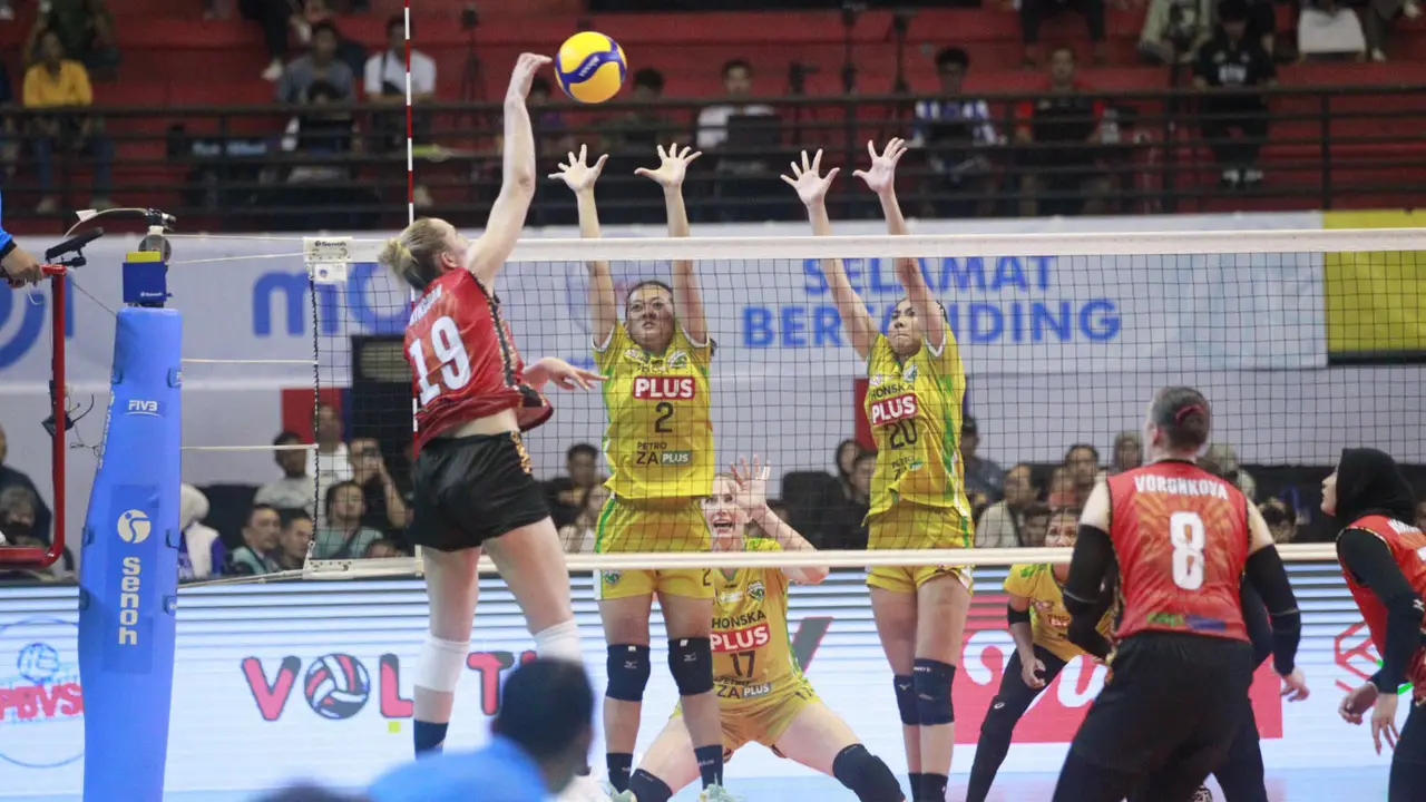 Foto: Luar Biasa! Belum Terkalahkan, Ini Dia Daftar 7 Kemenangan yang Ditorehkan Jakarta Popsivo Polwan di PLN Mobile Proliga 2024