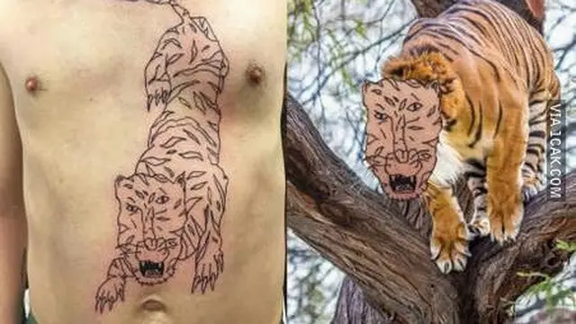 6 Tato Bentuk Macan Ini Malah Bikin Orang Gagal Garang