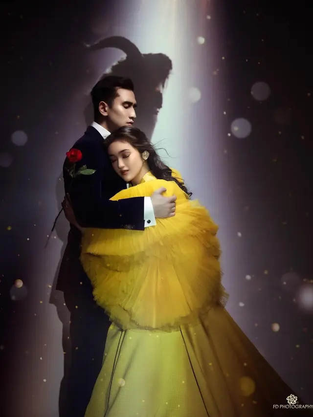 7 Pemotretan Verrell Bramasta dan Ranty Maria Bertema Beauty and The Beast