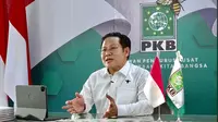 Ketua Umum PKB Abdul Muhaimin Iskandar atau akrab disapa Cak Imin saat menyampaikan pidato awal tahun 2022. (Foto: Dokumentasi PKB).