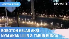 Puluhan bobotoh menggelar aksi menyalakan lilin dan tabur bunga di Graha Persib, Jalan Sunan-Jana, Bandung, pada Minggu (20/06) malam. Aksi ini sebagai bentuk kepedulian terhadap dua suporter yang meninggal dunia saat berdesakan ketika ingin menyaksi...
