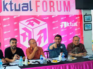 Suasana diskusi bertajuk 'Remisi dalam Perspektif Penegakan Hukum, HAM, dan Pemberantasan Korupsi' di Jakarta, Minggu (29/3/2015). (Liputan6.com/Yoppy Renato)