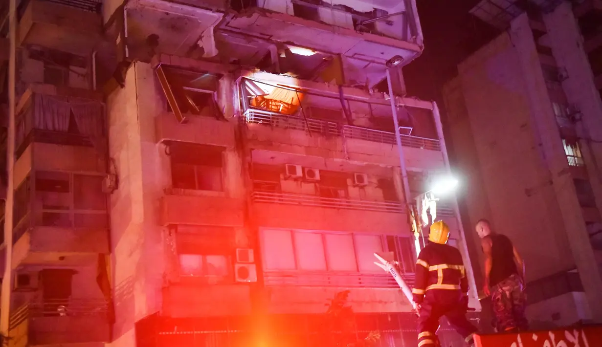 Salah satu sumber keamanan Lebanon mengatakan, sebuah pesawat tak berawak Israel menargetkan sebuah apartemen milik dua anggota kelompok Islamis Lebanon, Jamaah Islamiyah. (Fadel ITANI/AFP)