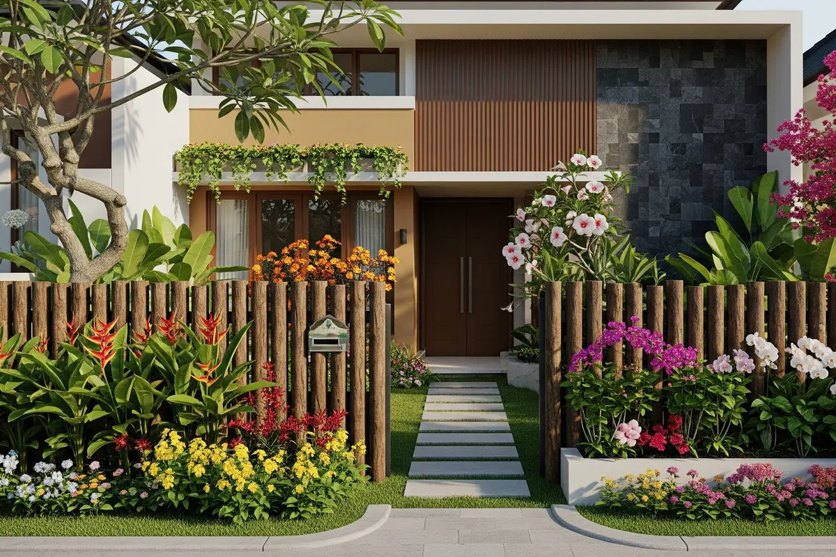 8 Inspirasi Desain Pagar Taman Bunga yang Bikin Halaman Rumah Makin Estetik