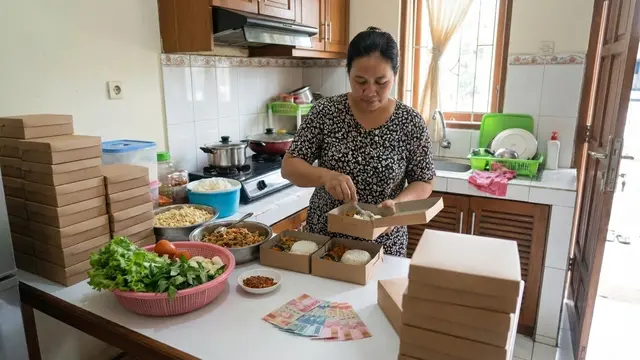 Cara Mulai Usaha Catering Nasi Kotak dari Rumah Modal Rp1 Juta/Gemini AI
