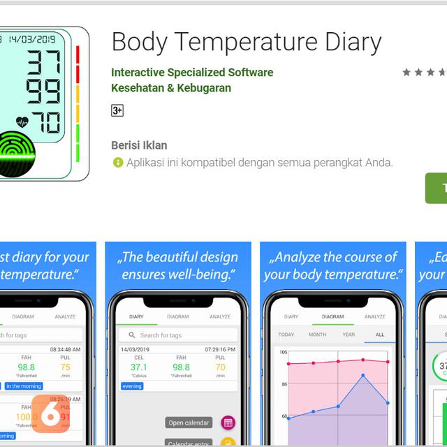 Beredar Pesan Menyesatkan Soal Aplikasi Body Temperature Diary Ini Faktanya Tekno Liputan6 Com