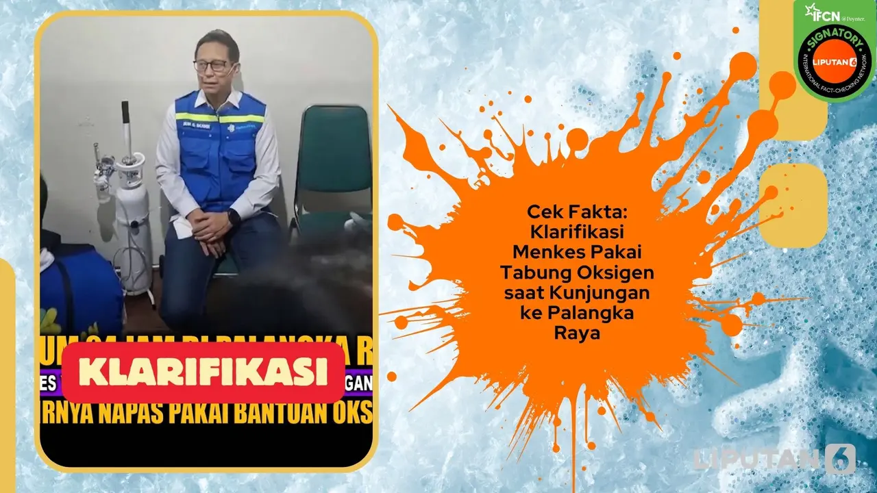 Cek fakta foto Menkes BGS pakai tabung oksigen di Palangka Raya