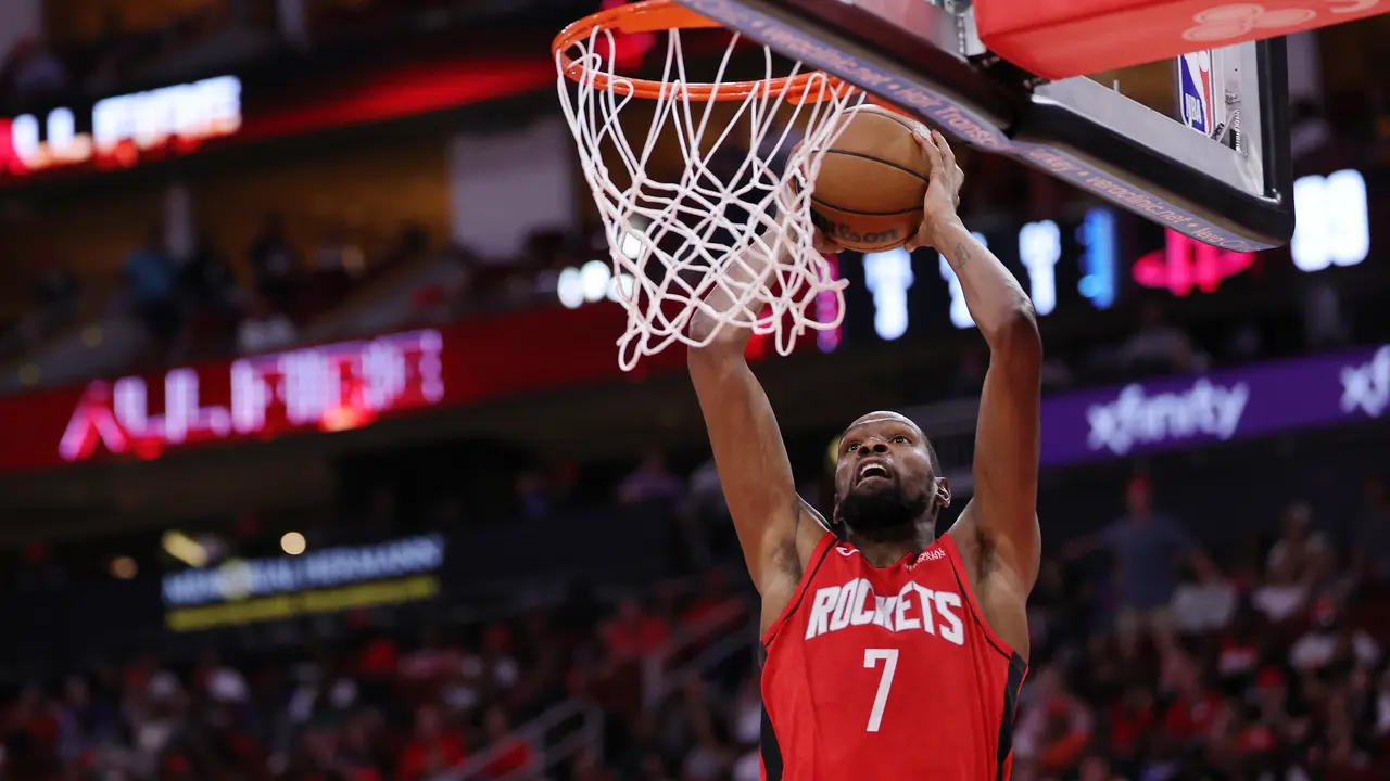 Kevin Durant beraksi bersama Houston Rockets di NBA 2025/2026