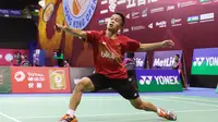 Tunggal putra Indonesia Anthony Sinisuka Ginting melaju ke babak kedua Hong Kong Super Series 2015, Rabu (18/11/2015). (Liputan6.com/Humas PP PBSI)