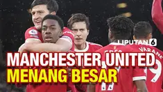Manchester United sukses tumbangkan Leeds United di laga lanjutan Liga Inggris hari Minggu (20/2). MU sukses gilas Leeds United dengan skor 4-2.