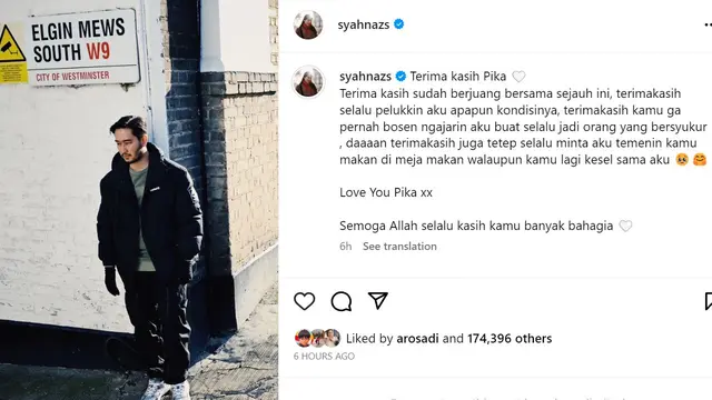 Surat Cinta Terbuka Syahnaz Sadiqah untuk Jeje Govinda