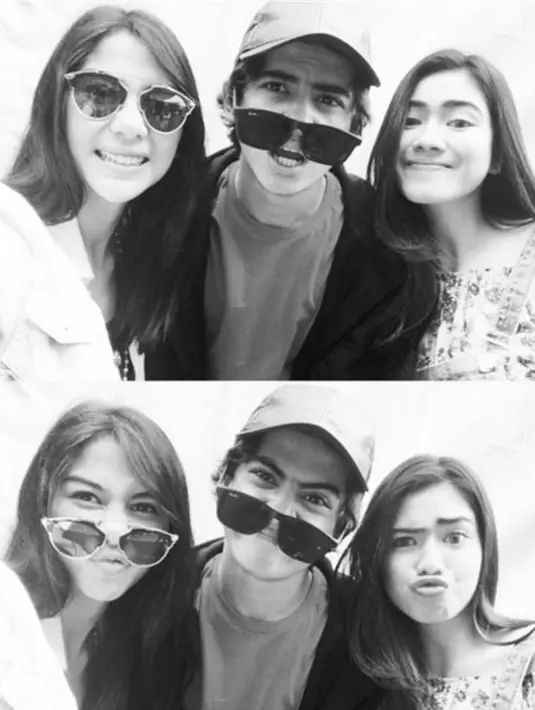 Diapit dua gadis cantik sepertinya menjadi keuntungan lain yang Aliando dapat di hari ulang tahunnya yang ke-19. Adinda Thomas dan Felicya Angelista turut mengucapkan doa untuk sahabatnya itu. (via instagram/@aliandooo)