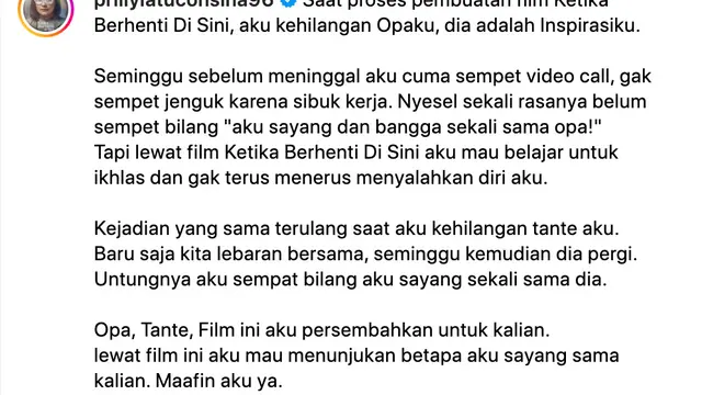 Unggahan Prilly Latuconsina. (Foto: Dok. Instagram @prillylatuconsina96)