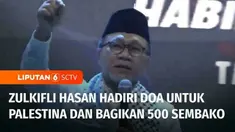 Ketua Umum Partai Amanat Nasional, Zulkifli Hasan menghadiri acara doa dan selawat untuk Palestina di Kabupaten Semarang, Jawa Tengah, yang dihadiri ribuan warga. Sebelumnya Zulhas juga membagikan 500 paket sembako kepada warga Ungaran, Kabupaten Sem...