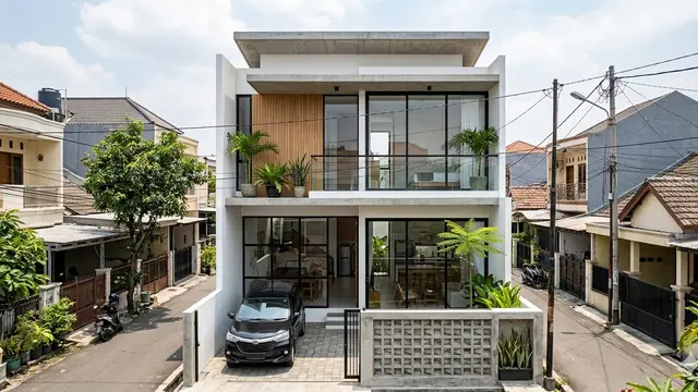 Rumah Minimalis 2 Lantai (Foto: Gemini AI)