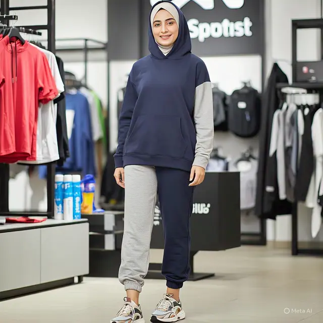 Setelan Sporty dengan Hoodie dan Jogger Pants