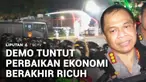 Unjuk rasa di Gedung Grahadi, Surabaya, Jawa Timur, berakhir ricuh. Massa menuntut Pemerintah memperbaiki kondisi ekonomi.