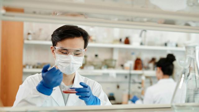 Ilustrasi sains, penelitian, laboratorium, ilmuwan