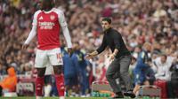 Pelatih Arsenal, Mikel Arteta, bereaksi dalam laga Premier League antara Arsenal dan Nottingham Forest di London, Sabtu, 13 September 2025. (AP Photo/Kin Cheung)&nbsp;&nbsp;&nbsp;