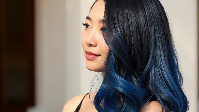 Sapphire Blue Balayage